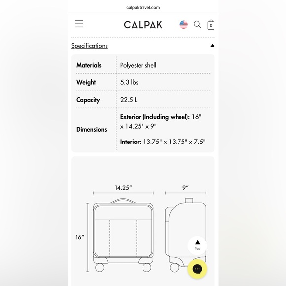 Calpak - Luka Soft-Sided Mini Carry-On Luggage in Oatmeal - Picture 8 of 8